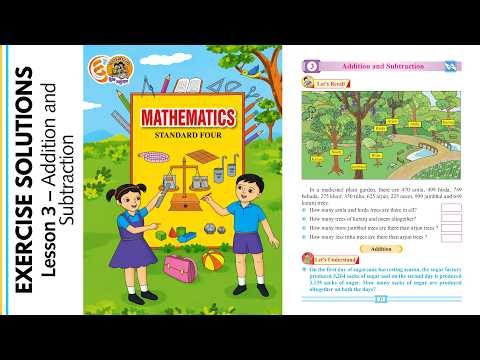 Standard 4 | Mathematics | Complete Textbook Solutions of Lesson 3 – Addition and Subtraction