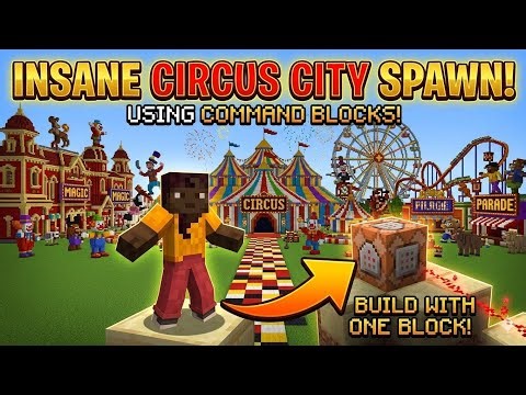 How to build the AMAZING CIRCUS CITY Using COMMAND BLOCK in Minecraft 