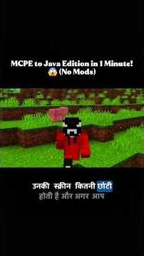 ​MCPE to Java Edition in 1 Minute! 😱 (No Mods) #minecraft #minecraftshorts #technogamerz
