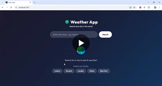 I recently built a Weather App using React and used this project to learn how to work with real APIs. The app fetches live weather data from the OpenWeather API using fetch with async/await, and… | Areeba Amin