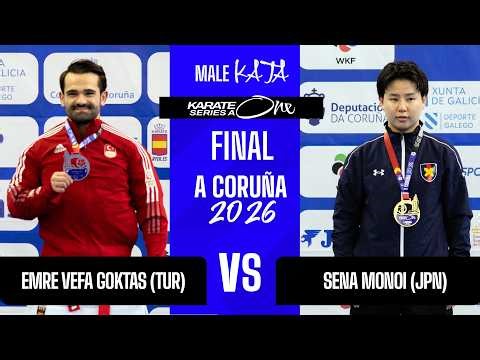 Male Kata Final Thriller in A Coruña | Sena Monoi vs Emre Vefa Göktas | Karate One Series A