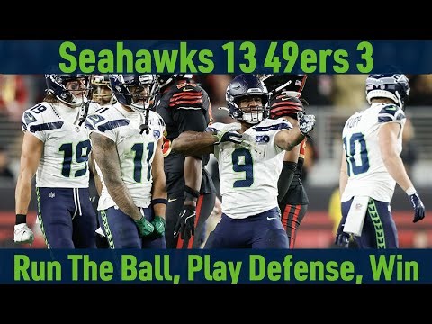 Seattle Seahawks 13 San Francisco 49ers 3: The Seahawks are NFC West Champions and the NFC's #1 seed