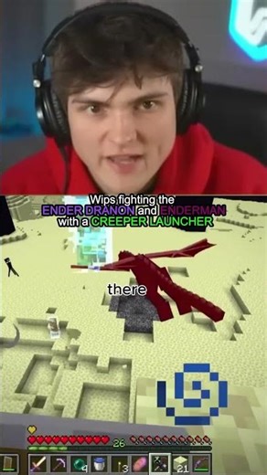 WISP fights the ENDER DRAGON with a CREEPER LAUNCHER! (Credits: wisp)