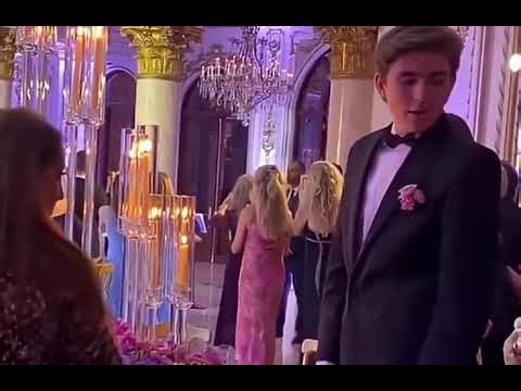 Donald Trump & Barron Trump Spotted at a Private Party!