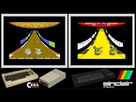 C64 vs ZX Spectrum : ROAD WARS (Side by side comparison)