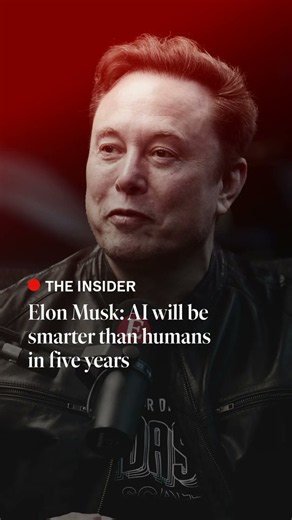 “There really won't be anything that AI can’t do better than humans, apart from being human, perhaps,” says @elonmusk.He tells @zannymb that artificial intelligence may exceed the sum of human intelligence in about five years. Tune in to The Insider from 6pm London time: