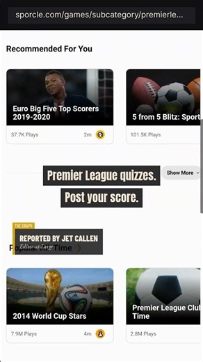 Websites every football fan should know, pt.7: sporcle.com
