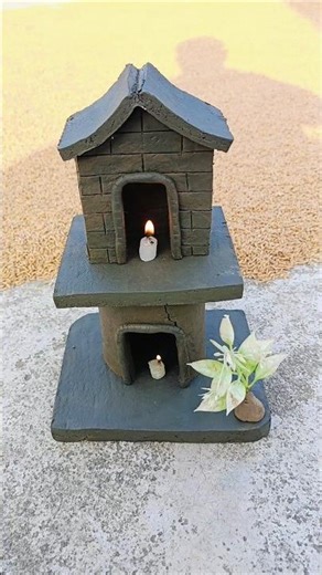 Mini Clay House With Kitchen House That Looks 100% Real 😱 #shorts