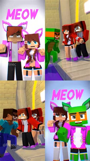 Meow meow Trend with JJ & Mikey's PRANK💀 - Maizen Minecraft x Hytale #minecraft #jj