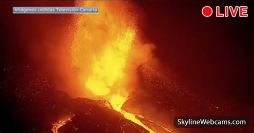 【LIVE】 Cámara web en directo Erupción del volcán en La Palma | SkylineWebcams
