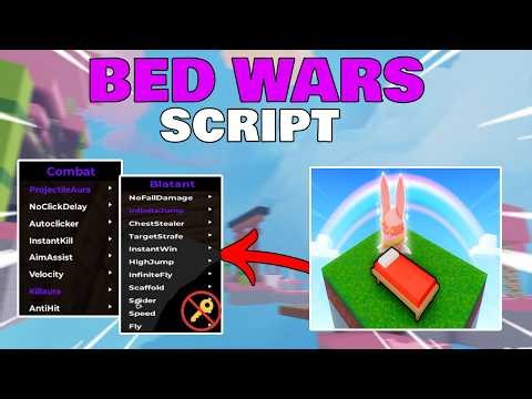 BedWars Script - No Key - GodMode, KillAura, AutoProjectiles, Fly and More