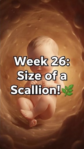 Week 26 of Pregnancy: Your Baby is the Size of a Scallion! 🌿 #mommytips #mommode #mamalife