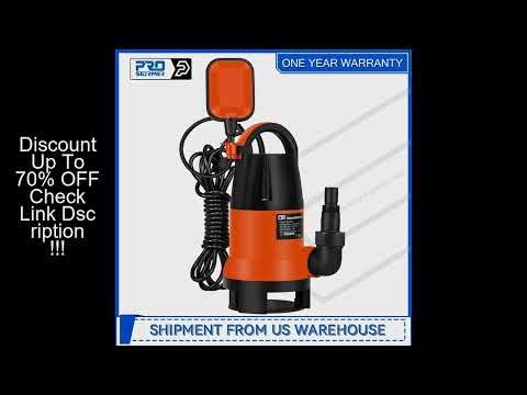 1HP 3700GPHSump Pump Submersible Clean/Dirty Water Pump with Automatic Float Switch for Pool Pond G