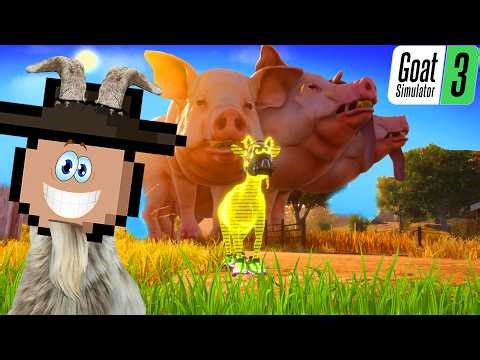 OS PORCOS GIGANTES CRIADOS PELA CABRA DO FUTURO (Goat Simulator 3 Back to the Future)