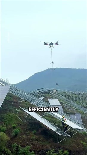 China’s Futuristic Solar Power Built by Drones 🚀☀️