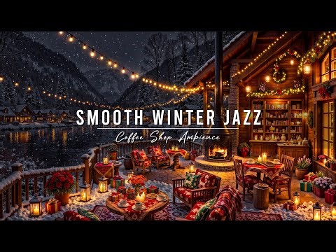 Smooth Winter Jazz Music for Work, Study ⛄ Cozy Coffee Porch Ambience with Relaxing Piano Jazz Music