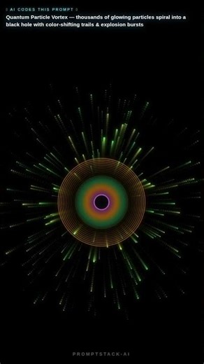 AI Codes a BLACK HOLE PARTICLE VORTEX in HTML in Seconds 🌌