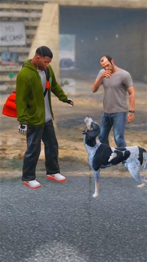 She Left Her Sick Dog in the Rain Franklin Found Him in GTA V 😭 #gta5