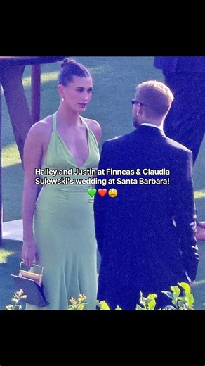 Hailey and Justin Bieber at Finneas & Claudia Sulewski's wedding at Santa Barbara!#viralvideo