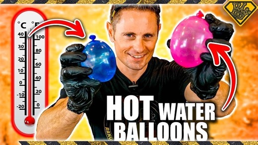 Watch if hot water balloons explode in a vacuum chamber