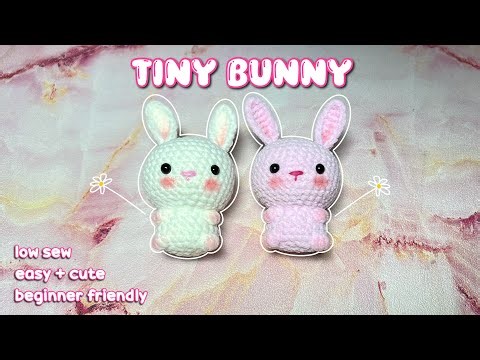 Beginner Friendly Bunny Crochet 🧶 Low Sew & Adorable Result 🐰❤️