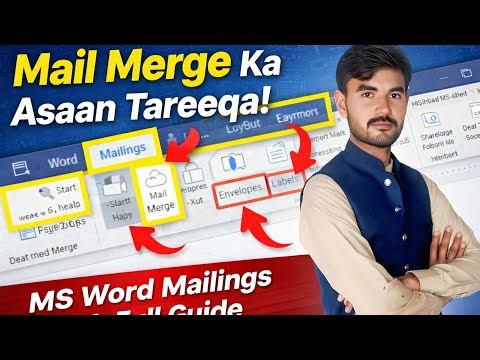 MS Word Mailings Tab Explained in Urdu | Lecture 7