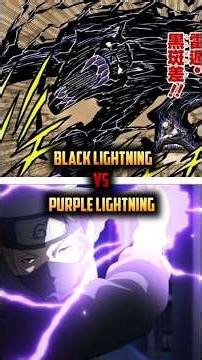 Purple Lightning vs Black Lightning#anime#naruto