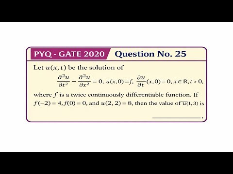 GATE 2020 Q. 25 | Partial Differential Equation (P.D.E) | Question Discussion | MathoPhilia