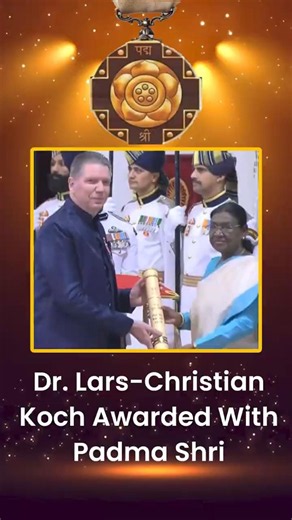 #Padma2026onDD | Dr. Lars-Christian Koch was honoured with the Padma Shri