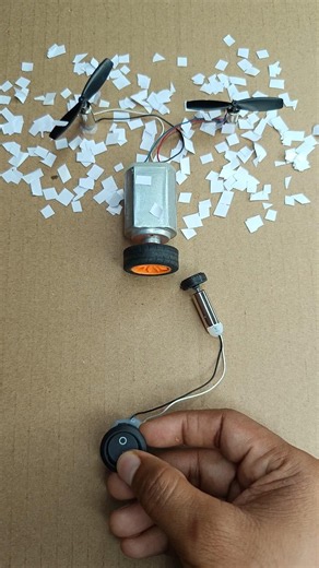 Powering Two Mini Drone Using Vibrator Motor • #shorts #dcmotor
