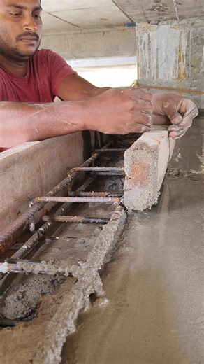 Easy method for lintel side concreting #shorts