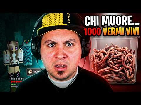 30 MINUTI SU MINECRAFT HARDCORE! CHI MUORE RICEVE 1000 VERMI VIVI!