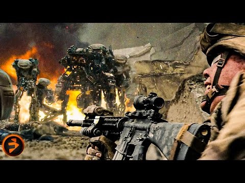 Alien Mech Attacks a School Bus | BATTLE LOS ANGELES