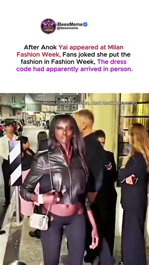 Anok Yai Walked Into Milan Fashion Week Like The Dress Code Had Finally Arrived In Person #AnokYai