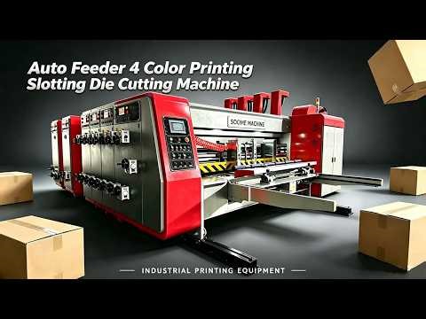 1224 Type Auto Feeder 4 Color Printing Slotting Die Cutting Machine For Corrugated Carton Box Making