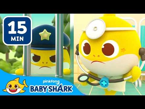 I wanna become a Doctor🧑‍⚕️ and a Police Officer👮 | Baby Shark Job Adventure | Baby Shark Official