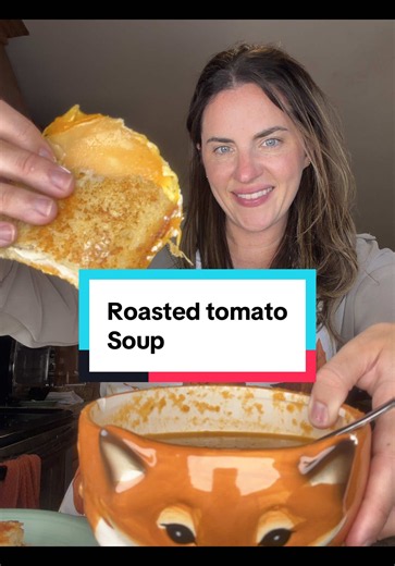Roasted Tomato Soup! 🍅 Welcome back to my soup series! Ingredients: 3lbs tomatoes (diced) 3 bell peppers (diced) 1 red onion (diced) 1 yellow onion (diced) 1 head of garlic (peeled) 1 tsp salt 1 tsp black pepper 3-4 tbsp olive oil 2 tbsp tomato paste 1 cup chicken broth Sprinkle thyme Sprinkle basil 1 tsp sugar Boursin garlic & herbs cheese (5.3oz) 1/2 cup heavy cream How to: On a large pan, add diced tomatoes, bell peppers, red onion, yellow, onion, and garlic. Drizzle olive oil all over the t