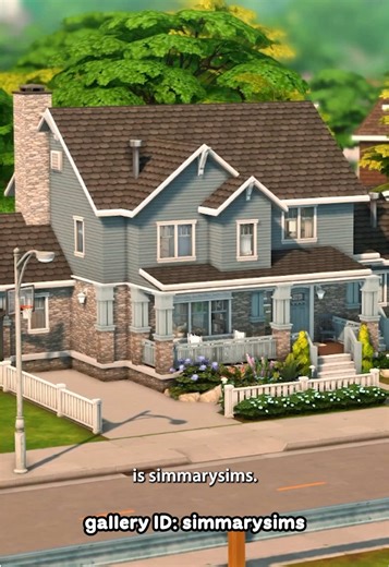 I built the perfect blue suburban for the Not So Berry challenge in The Sims 4 🫐 ▶️ Full speedbuild on youtube.com/simmary ⭐️ Gallery ID: simmarysims #sims4 #gaming #cozy #builder