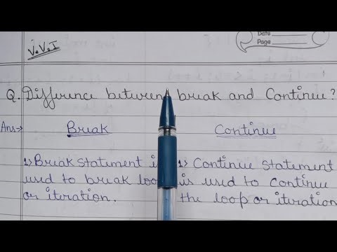 Difference between break and continue statement | Break Vs continue jump statement | IT Education