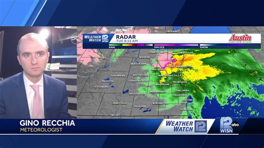 The first wave of steady rain showers are moving out, but another round is starting to move in. Meteorologist Gino Recchia has the Update LIVE NOW. | WISN 12 NEWS