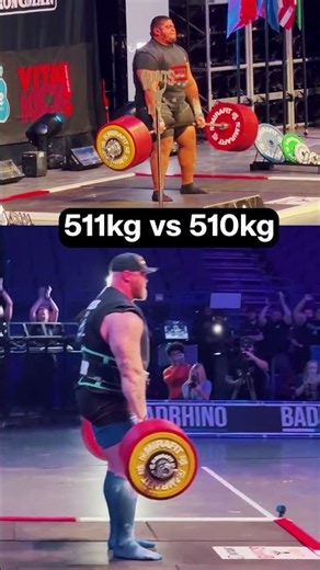 510 vs 511 Deadlift World Record | Who did it better? #strongman