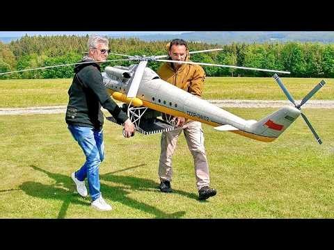 HUGE RC SCALE 1:5 MODEL TURBINE HELICOPTER / MIL MI-10 CCCP-04102 / FLIGHT DEMONSTRATION