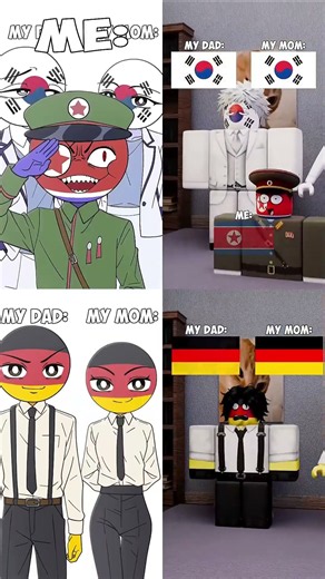 OUR MOM & DAD AS COUNTRIES 👩‍👦💖 #countryballs #countryhumans