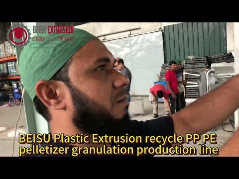 BEISU Factory Plastic PE PP Recycle #Extruding #Pelletizer #Granulation Production Machine Line