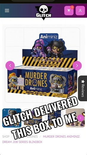 I finally got the Murder Drones Animiniz package #murderdrones #glitch
