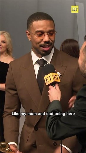 Little Michael B. Jordan would be proud after his Best Actor win at the #Oscars. 🥹