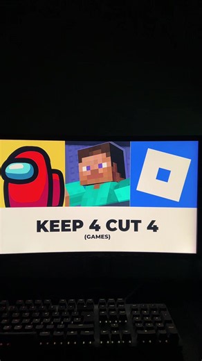 Keep 4 Cut 4 Games — Minecraft, Roblox, Among Us, NBA2K27
