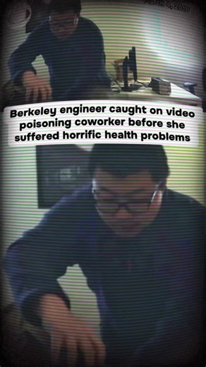 A Berkeley chemical engineer who suffered years of unexplained illness discovered through a spy camera from Amazon that her coworker, David Xu, was poisoning her food and water with cadmium, a toxic heavy metal for nearly 18 months between 2017 and 2019. The victim experienced significant health problems and at times required emergency care at a hospital. A newly released video shows Xu appearing to put a substance in her water bottle in 2019. Xu was arrested that year and charged with attempted