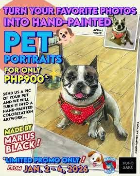 🐶 This month's Pet portrait is starting early! 🐰 Limited time only! 😺 From Jan 4-6, 2026! ✨🎨⚔