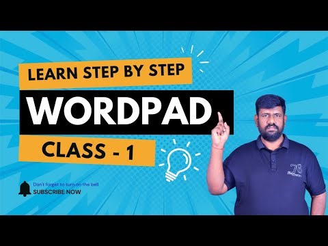 WordPad Class 1 | Step-by-Step Tutorial for Beginners | Basic Computer Class